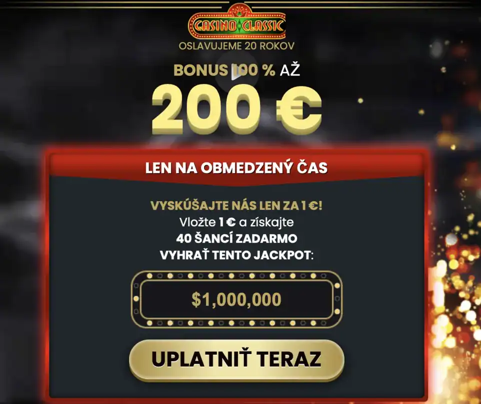 1 € 40 free spinov